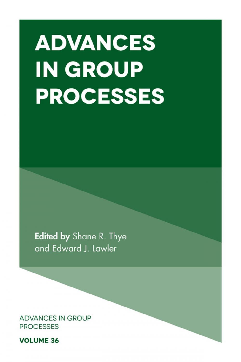 Big bigCover of Advances in Group Processes