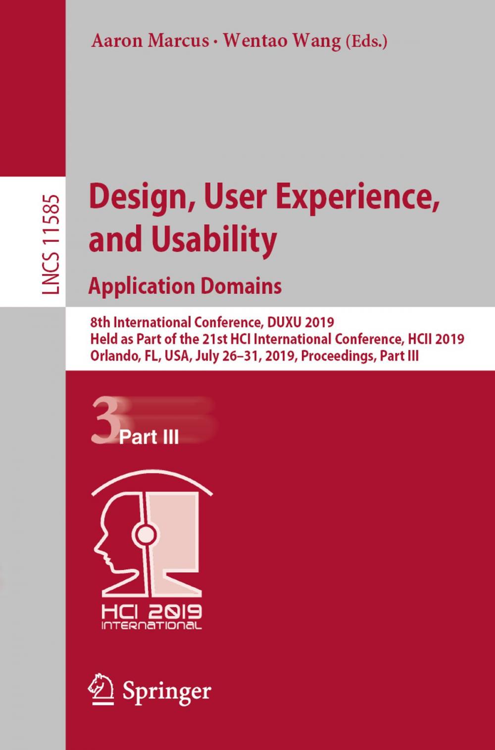 Big bigCover of Design, User Experience, and Usability. Application Domains